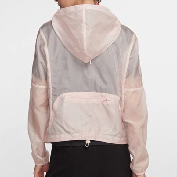 Nike Blush Pink Transparent Windbreaker Jacket SZ XL - Picture 2 of 14